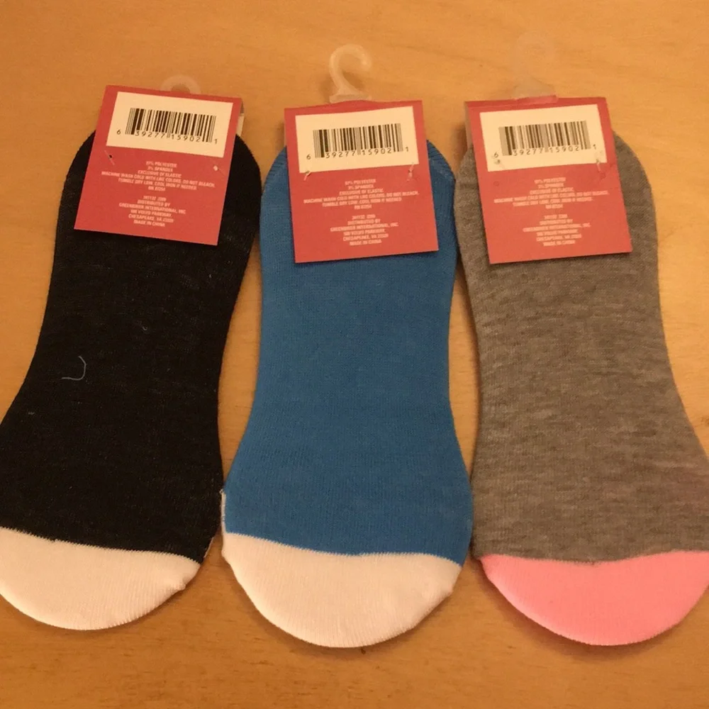 New Bundle Of 3 Kitty Bunny Piggy Lovers No Show Shoe Liners Socks Shoe Size 5-9